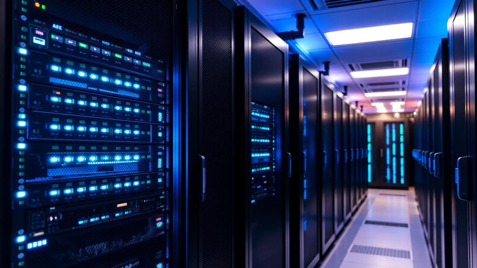 Illuminated data-center server racks